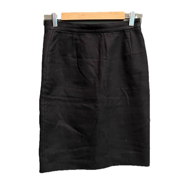 Prada Black Side Zip Women's Side Zip Back Slit Pencil Skirt Size 40 - Picture 1 of 4